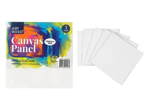 Art Boxd 10cm x 10cm Canvas Panels - 5 Pack