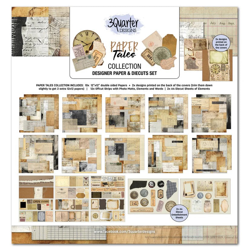 3 Quarter Designs Paper Tales 12"x12" Paper Collection Pack