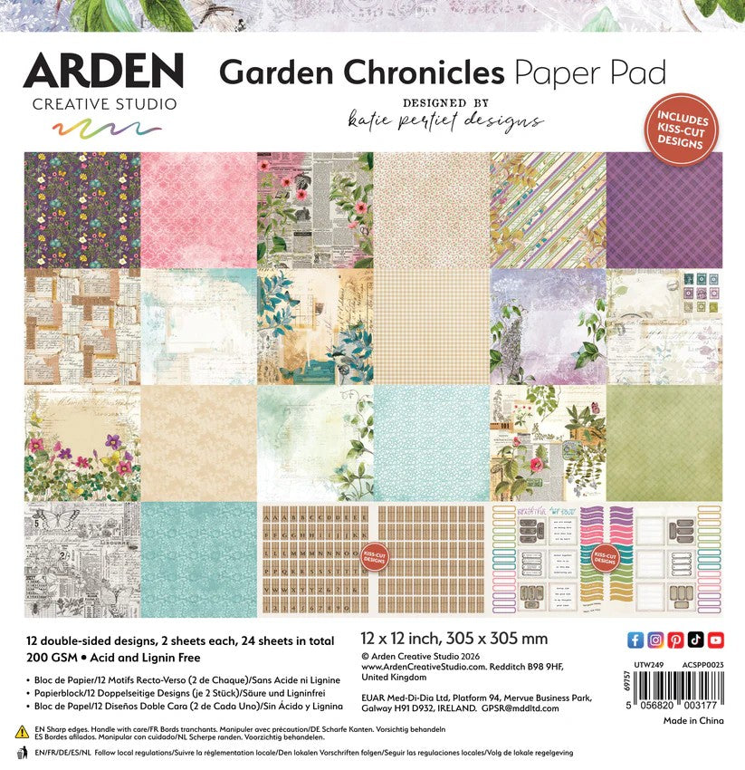 Arden Creative Studio Garden Chronicles 12"x12" Paper Pad