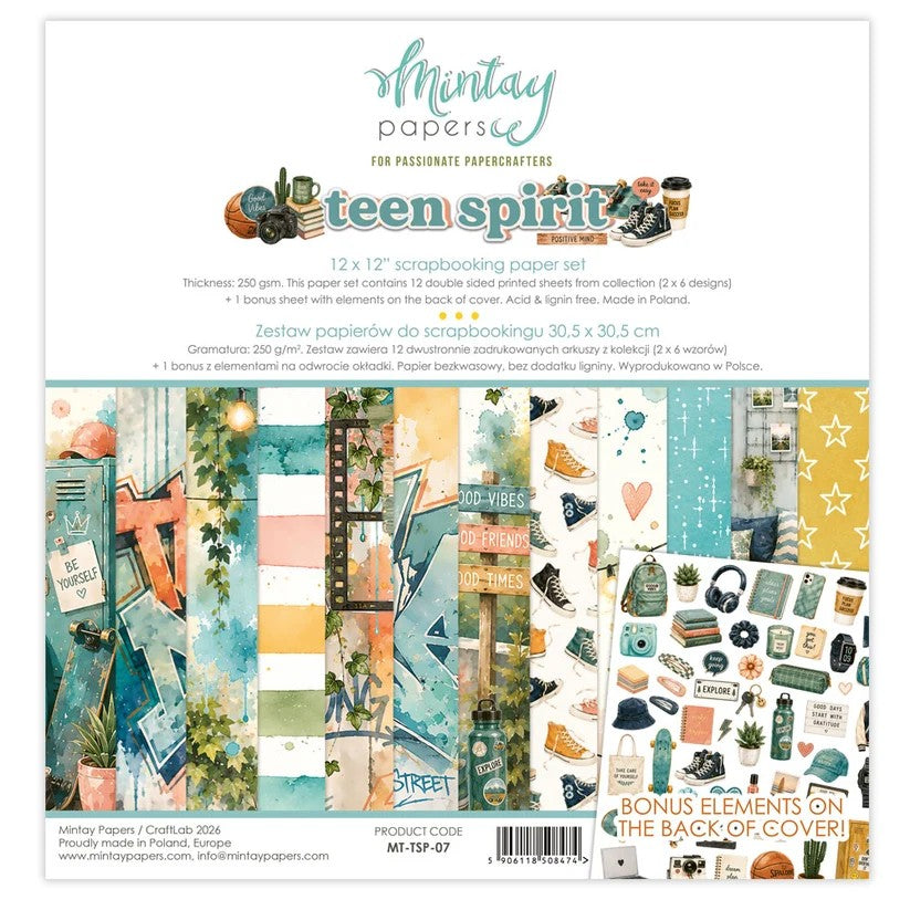 Mintay Teen Spirit 12"x12" Paper Collection Pack