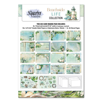 3 Quarter Designs Beachside Life 6"x4" Card Making Pack