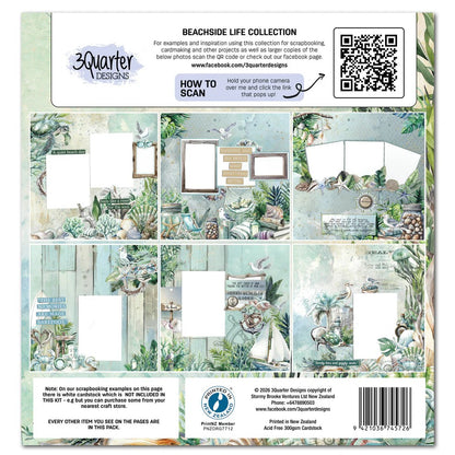 3 Quarter Designs Beachside Life 12"x12" Paper Collection Pack