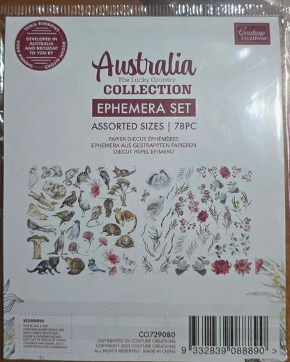 Couture Creations Australia the Lucky Country Die cut Ephemera Set