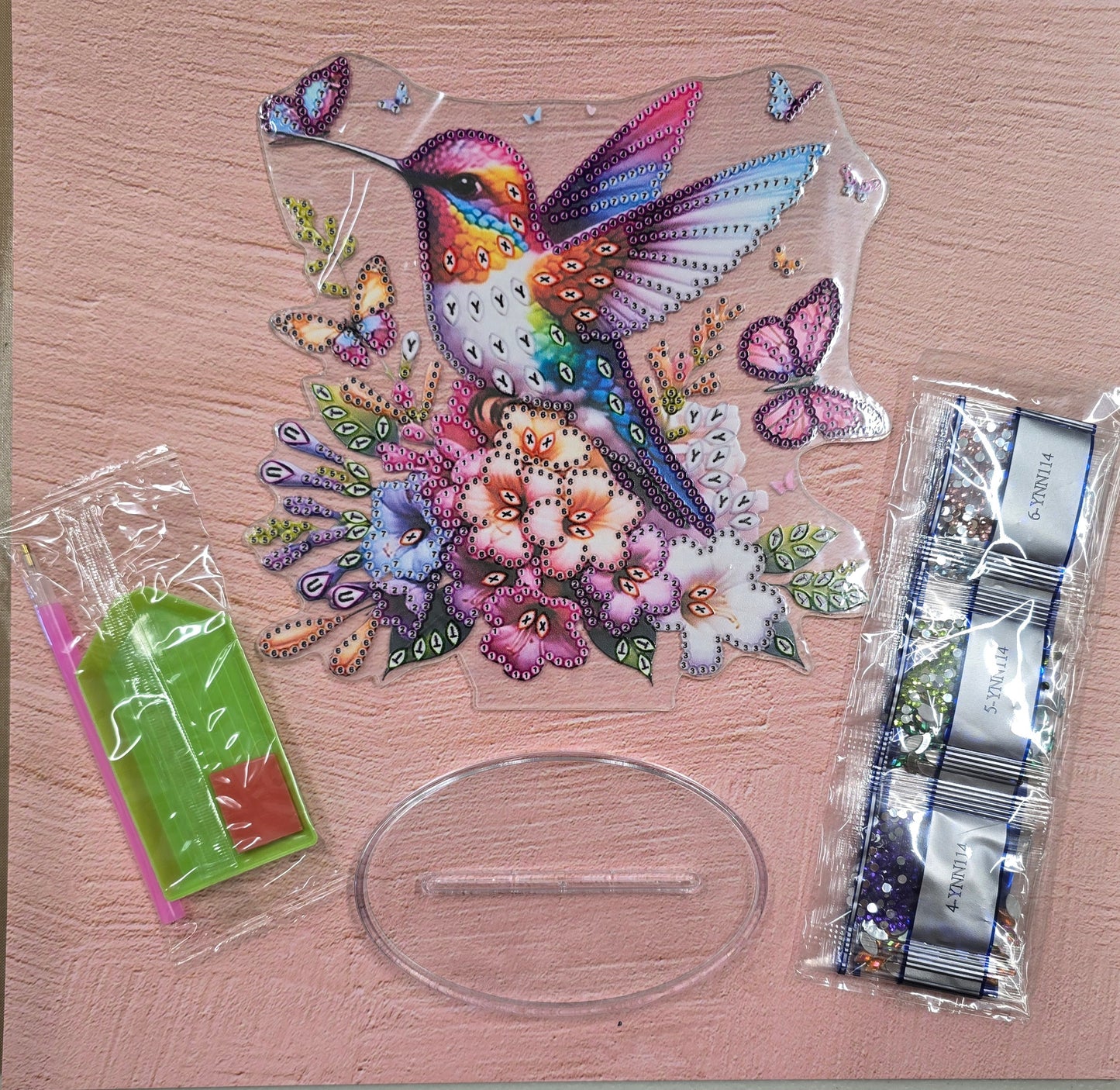 Hummingbird Version 2 Diamond Dot Tabletop Decoration Kit