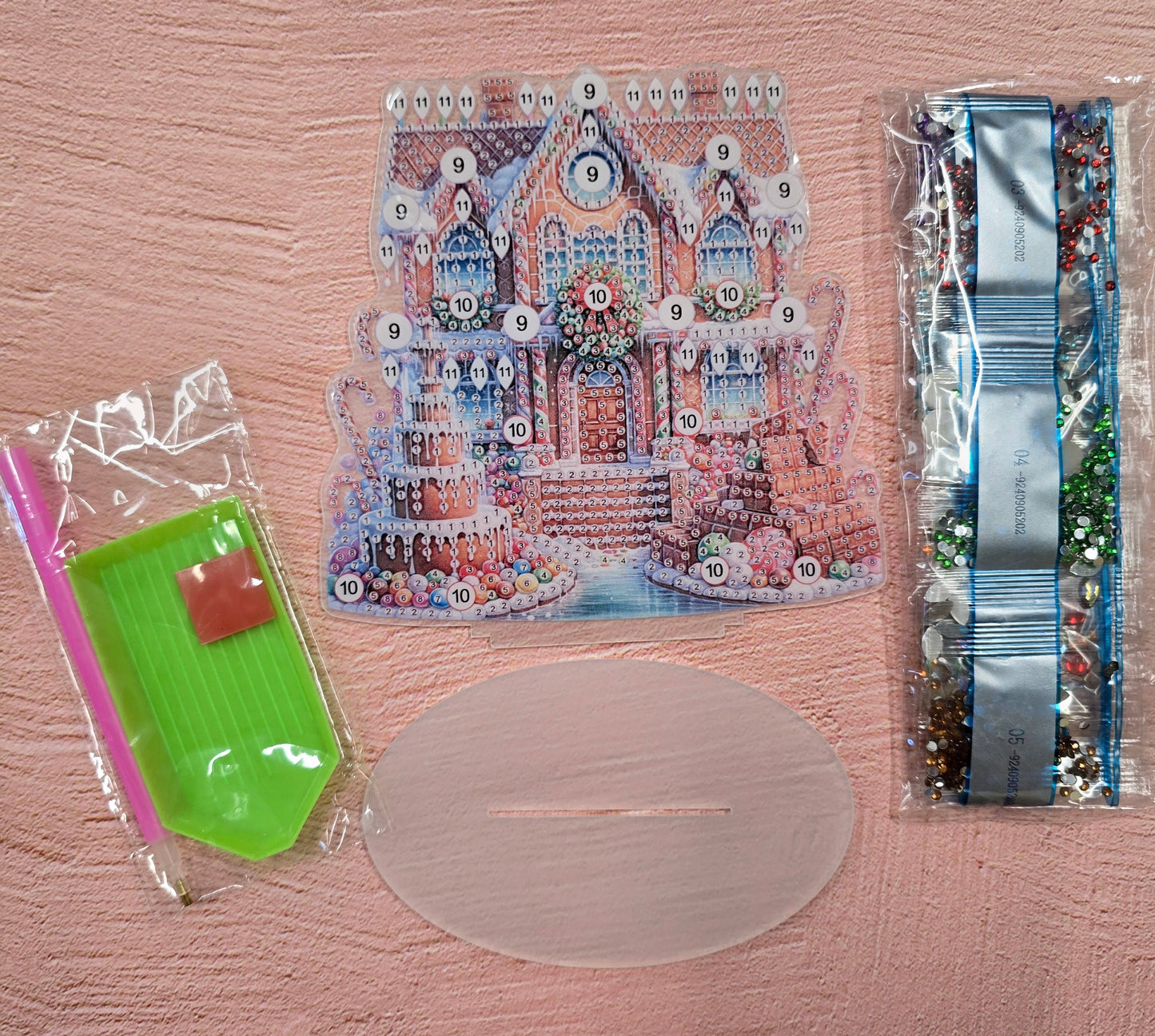 Christmas Candy House Diamond Dot Tabletop Decoration Kit