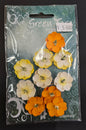 Green Tara Cherry Blossoms - Yellow/Gold - 28mm