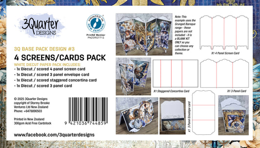 3 Quarter Designs Base Pack Design #3 - 4 Screens/Cards
