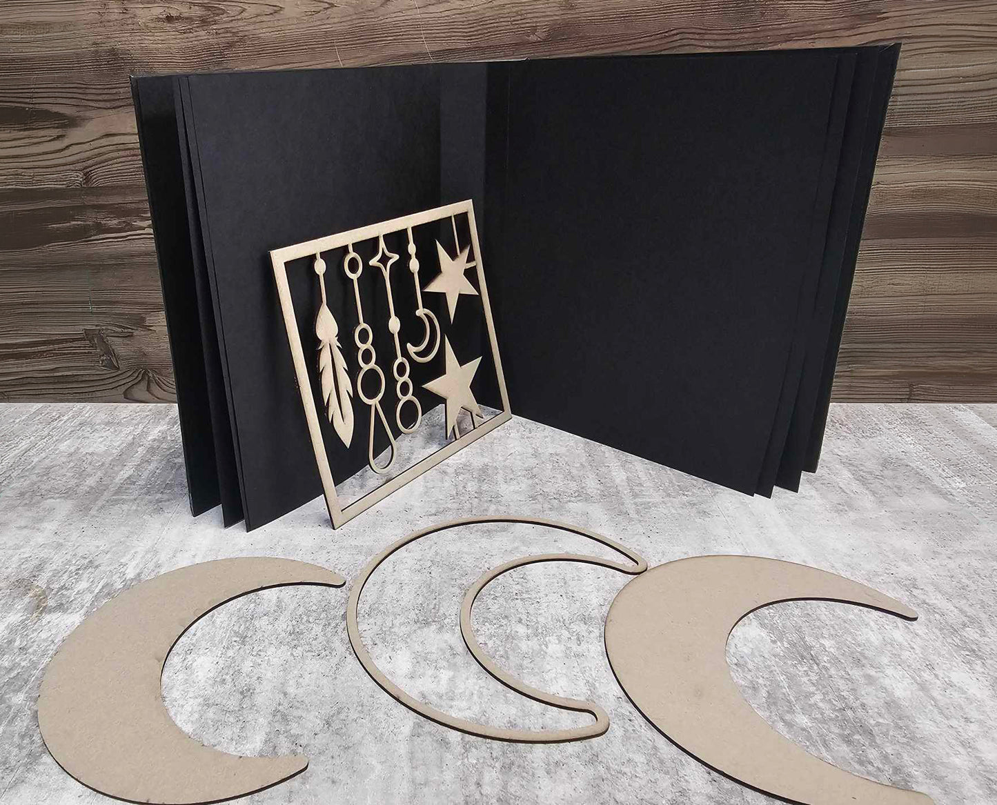 3 Quarter Designs Moon Box Chipboard Album