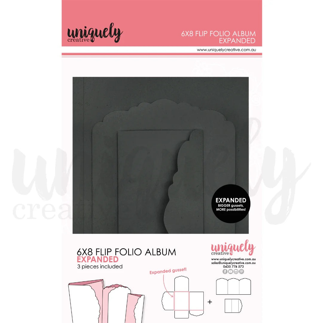 6"x8" Flip Folio Album Expanded - Black