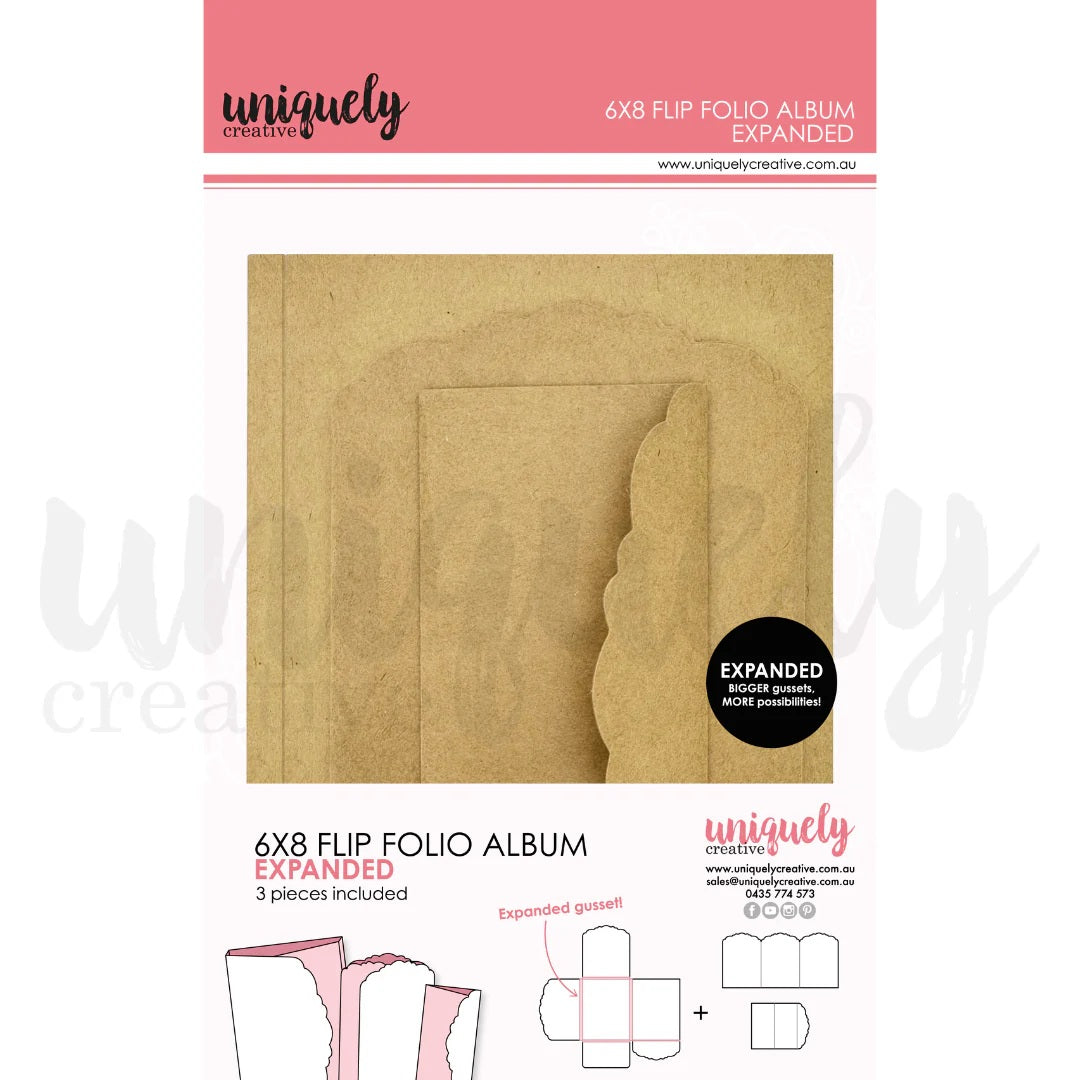6"x8" Flip Folio Album Expanded - Kraft