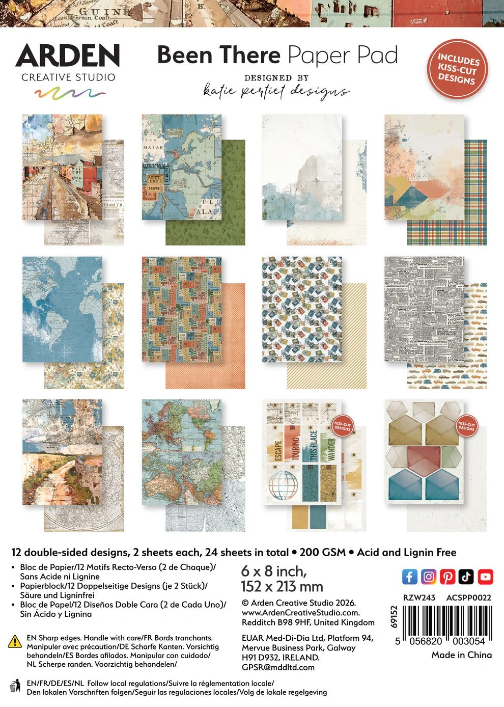 Arden Creative Studio Been There 6"x8" Paper Pad
