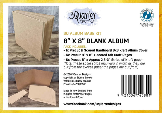 3 Quarter Designs 8"x8" Blank Album Base Kit