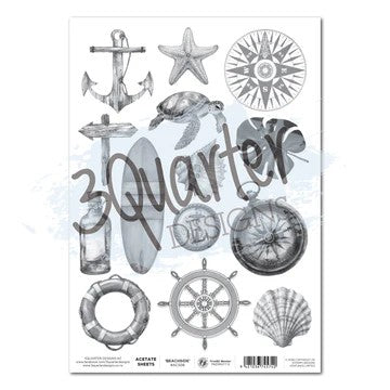 3 Quarter Designs Beachside Life A4 Acetate Sheet