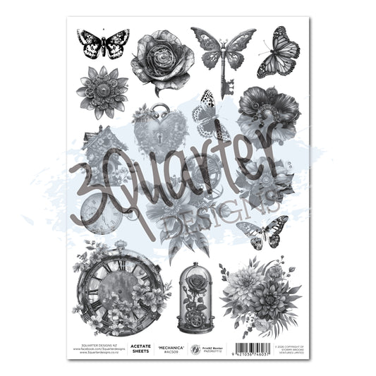 3 Quarter Designs Mechanic Acetate Sheet