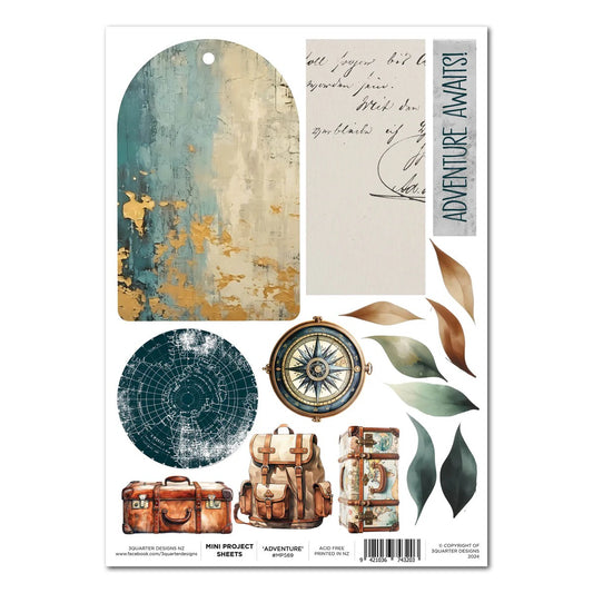 3 Quarter Designs Adventures Return Mini Project Sheet