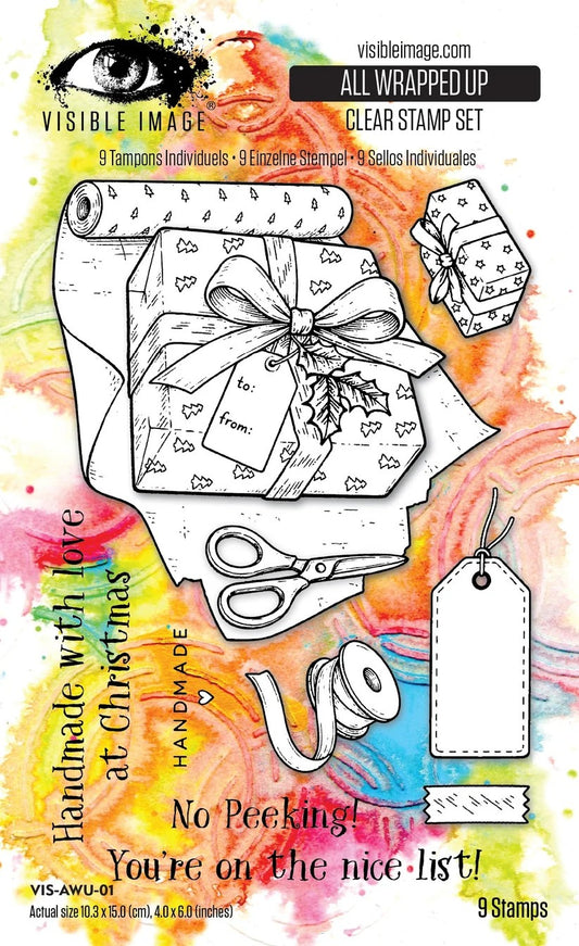 Visible Image All Wrapped Up 6"x4" Stamp Set