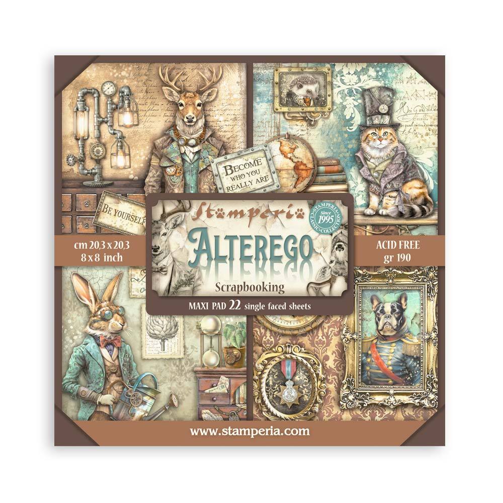 Stamperia Alterego Single-Sided Paper Pad 8 " X8 " 22/Pkg