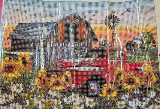 American Barn & Truck 30cm x 40cm Diamond Dot Painting Kit