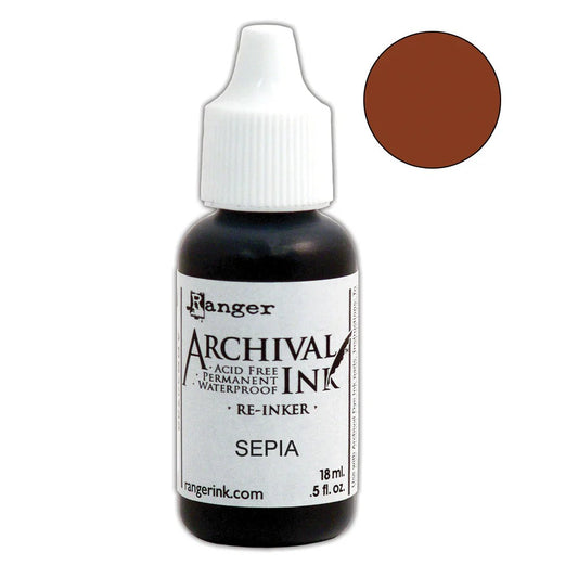 Archival Ink Pad Reinker - Sepia