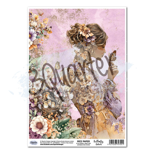 3 Quarter Designs Butterfly Grove Rice Paper