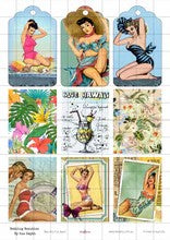 Bee Arty Bathing Beauties A4 Cut Apart Sheet