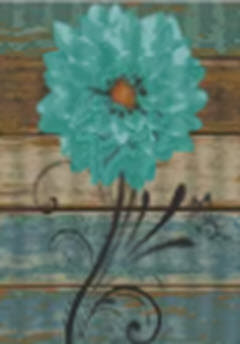 Blue Flower 30cm x 40cm Diamond Dot Painting Kit
