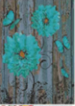 Blue Flowers & Butterflies 30cm x 40cm Diamond Dot Painting