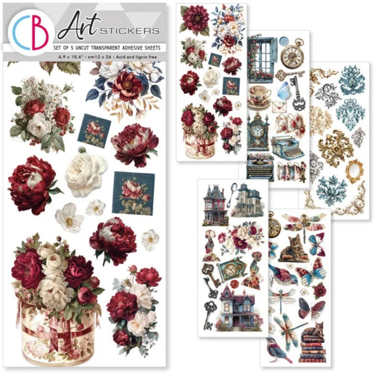 Ciao Bella Bohemian Burgundy Art Stickers