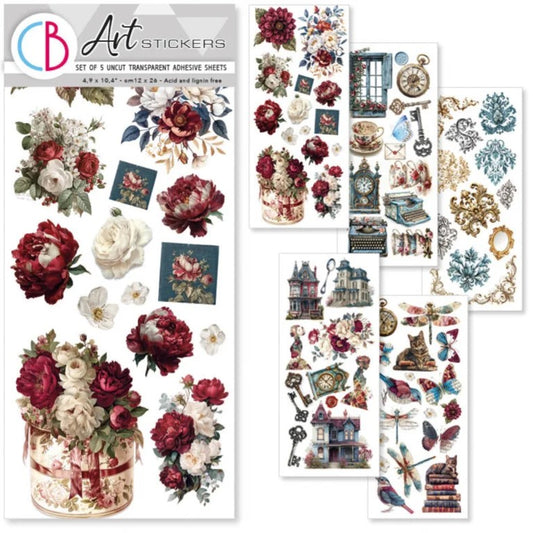 Ciao Bella Bohemian Burgundy Art Stickers