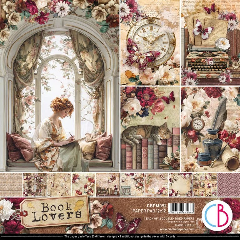 Ciao Bella Book Lovers 12"x12" Paper Collection Pack (12/pkg)