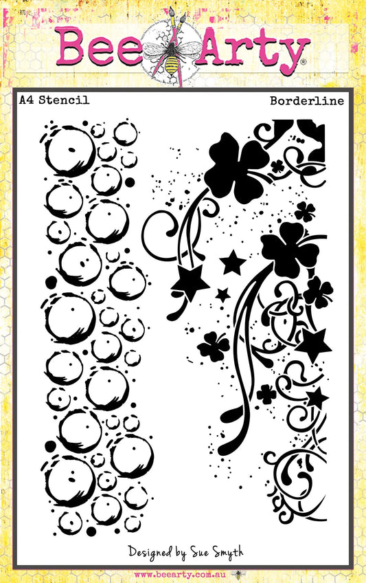 Bee Arty Borderline A4 Stencil