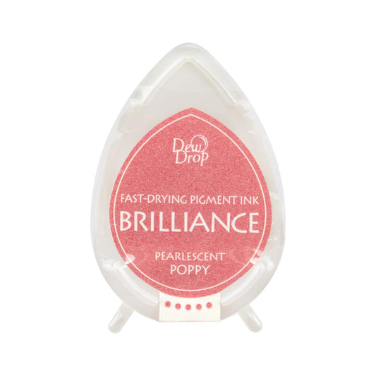 Tsukineko Brilliance Dew Drop Ink Pad - Pearlescent Poppy