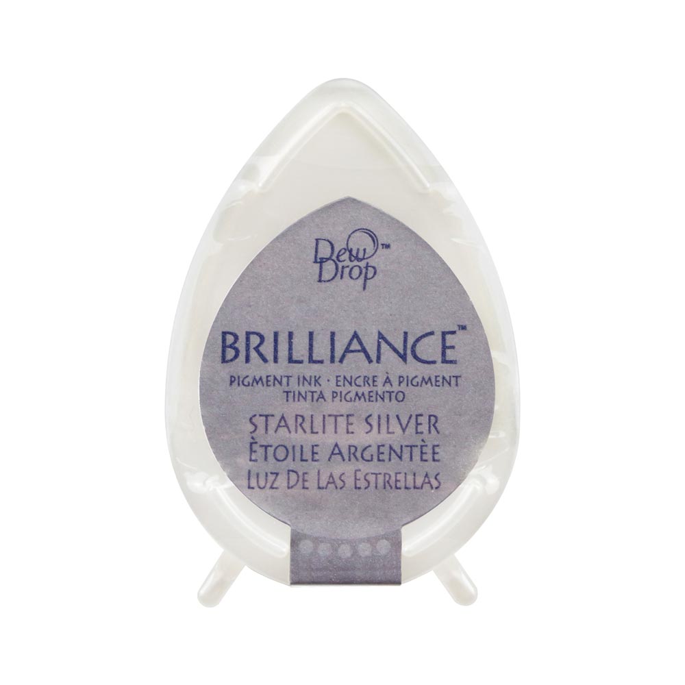 Tsukineko Brilliance Dew Drop Ink Pad - Starlight Silver