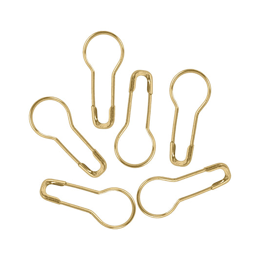 Bulb Shaped Safety Pins 22mm – Gold