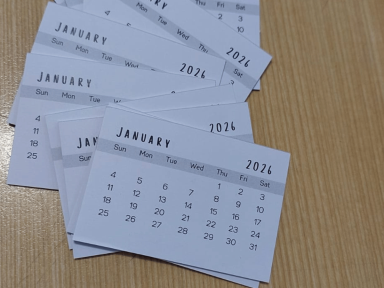 House of Paper 2026 Calendar Tabs