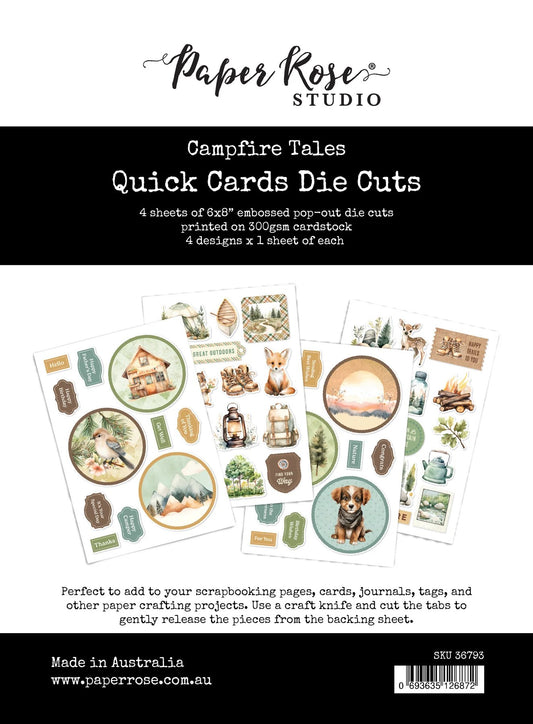 Paper Rose Campfire Tales 6"x8" Quick Cards Die Cuts