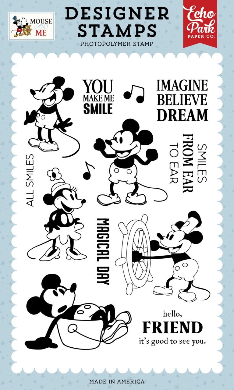 Echo Park Mouse and Me Captain Mouse Designer Stamp Set