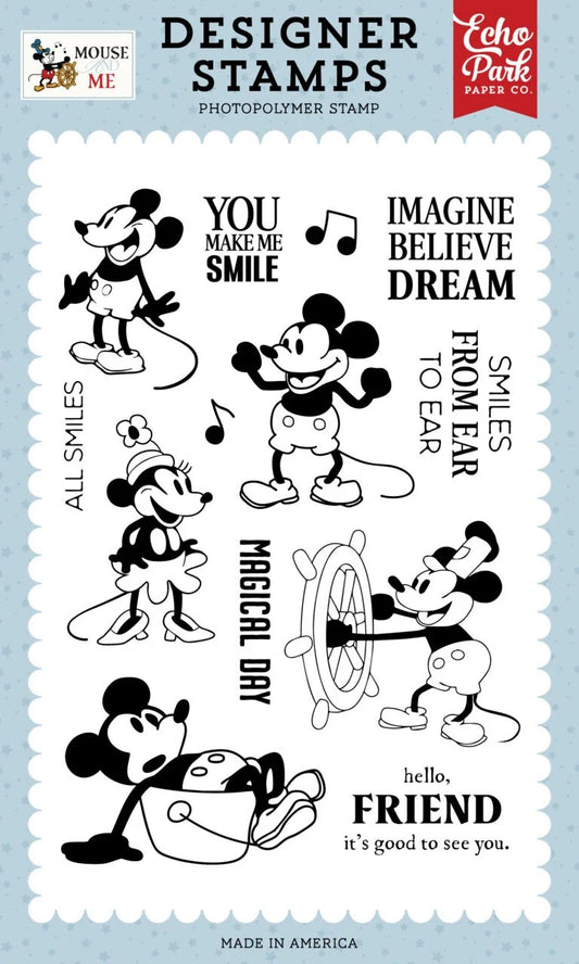 Echo Park Mouse and Me Captain Mouse Designer Stamp Set