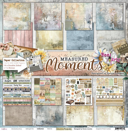 Bee Arty Measured Moments 12"x12" Paper Collection Pack
