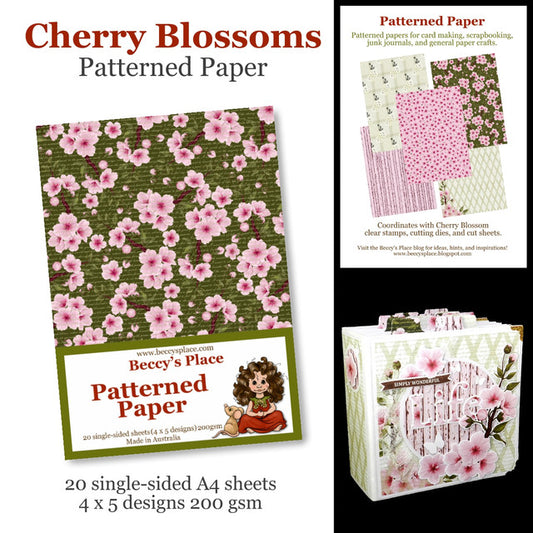 Beccy's Place Cherry Blossom Patterned Paper