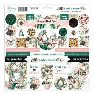 Mintay Lady's Secret Chipboard Ephemera Sheet