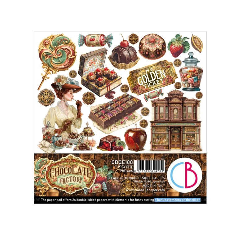 Ciao Bella Chocolate Wanderlust 6″x6″ Fussy Cut Pad 24/Pkg