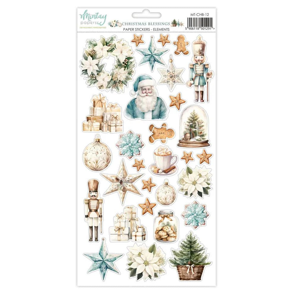Mintay Christmas Blessings Elements Paper Stickers