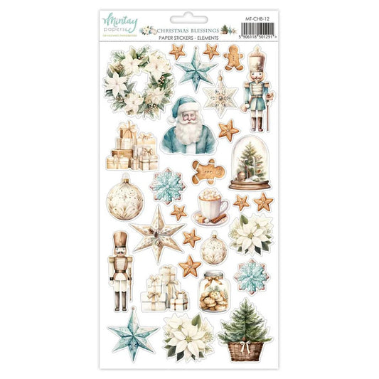 Mintay Christmas Blessings Elements Paper Stickers