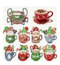 Christmas Mugs 8 Diamond Dot Coaster Kit