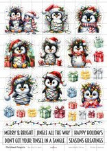 Bee Arty Christmas Penguin A4 Cut Apart Sheet