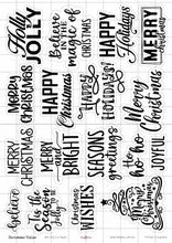 Bee Arty Christmas Titles A4 Cut Apart Sheet