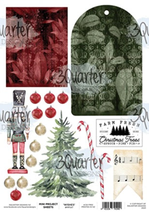 3 Quarter Designs Christmas Wishes Mini Project Sheet
