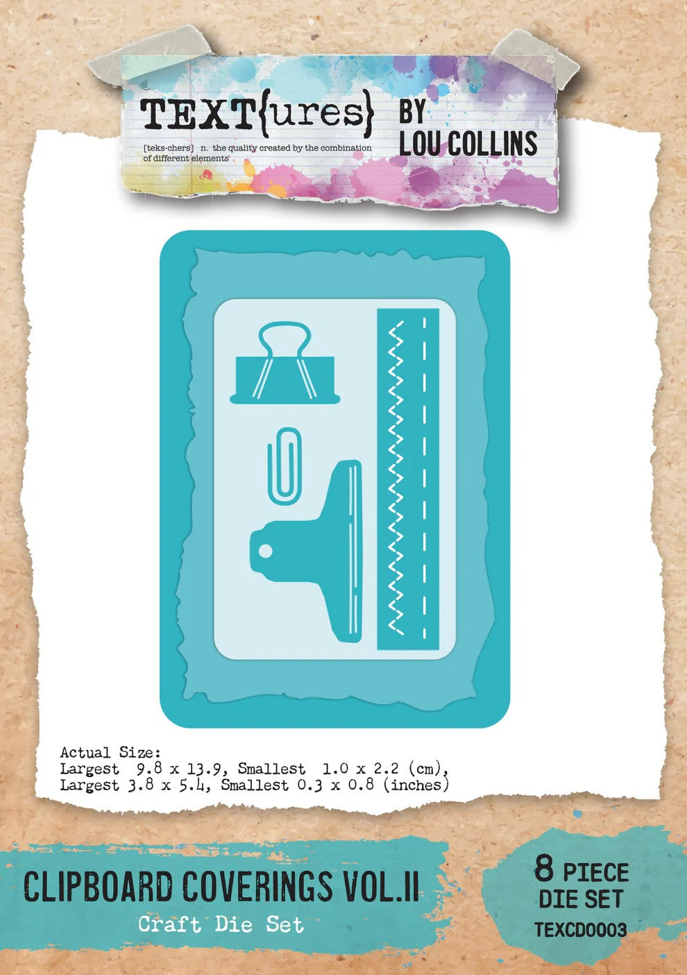 Text(ures) by Lou Collins Clipboard Coverings Vol.II Die Set