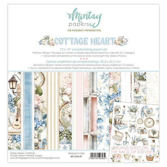 Mintay Cottage Heart 12"x12" Paper Collection Pack